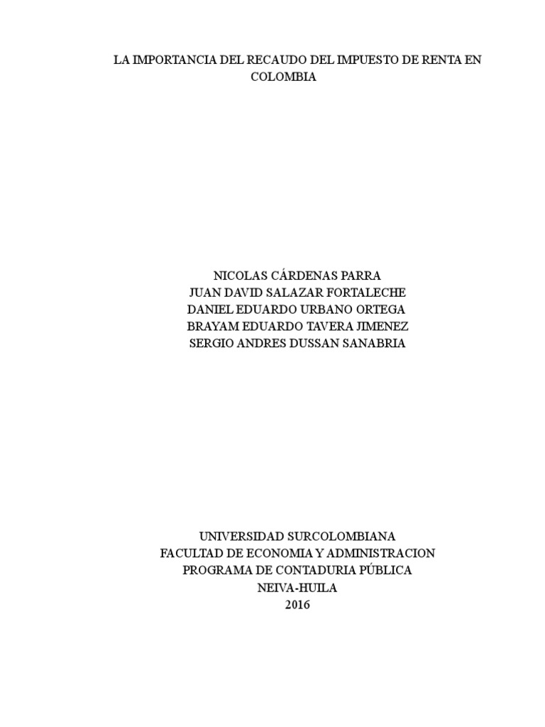 Seminario de Investigacion | PDF | Impuesto sobre la renta | Impuestos