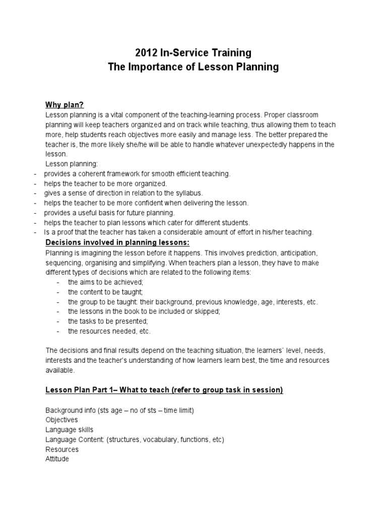 the-importance-of-lesson-planning-pdf-pdf-teachers-lesson-plan