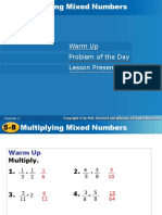 Warm Up Problem of The Day Lesson Presentation: Course 1 Course 1