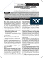 Research Paper A Comparative Analysis On Customer Relationship Management in Public Sector and Private Sector Life Insurance Companies Ms. Catherine Nirmala Rao