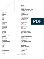 Table 5: Coniractors List