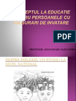 Dreptul La Educatie Pentru Persoanele Cu Tulburari de