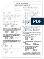 CA Foundation Test Paper-Correlation and Regression