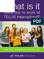 Top 10 Reasons To Join TELUS International