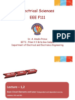 Electrical Sciences EEE F111