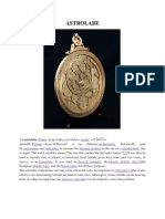 Astrolabe: Greek Arabic Persian Inclinometer Astronomers Navigators Inclined Position Celestial Body
