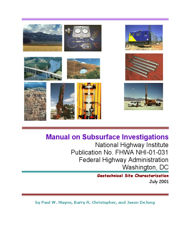 Manual On Subsurface Investigations | PDF | Geotechnical Engineering ...