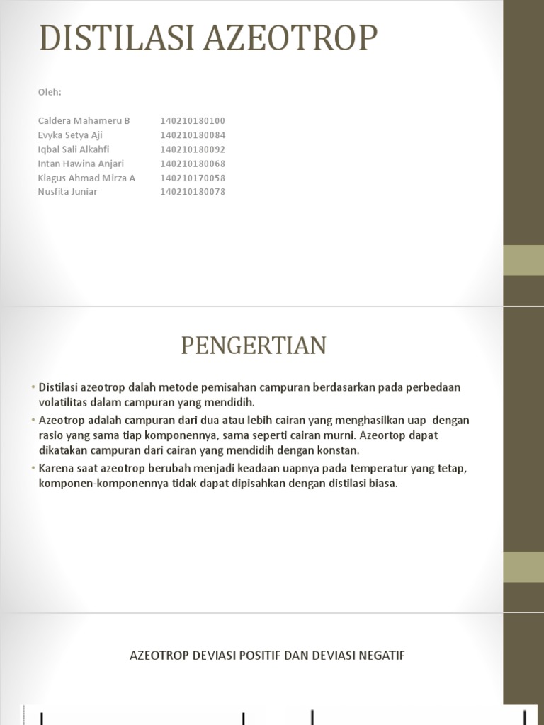 Presentasi Distilasi Azeotrop... | PDF