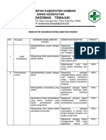 Indikator Sasaran Keselamatan Pasien