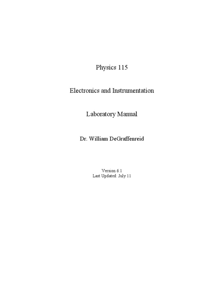 Introduction to Electronics and Instrumentation: A Guide to Measuring ...
