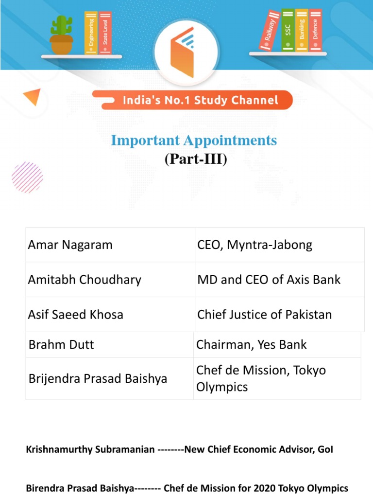 Key Appointments - November 2018 | PDF