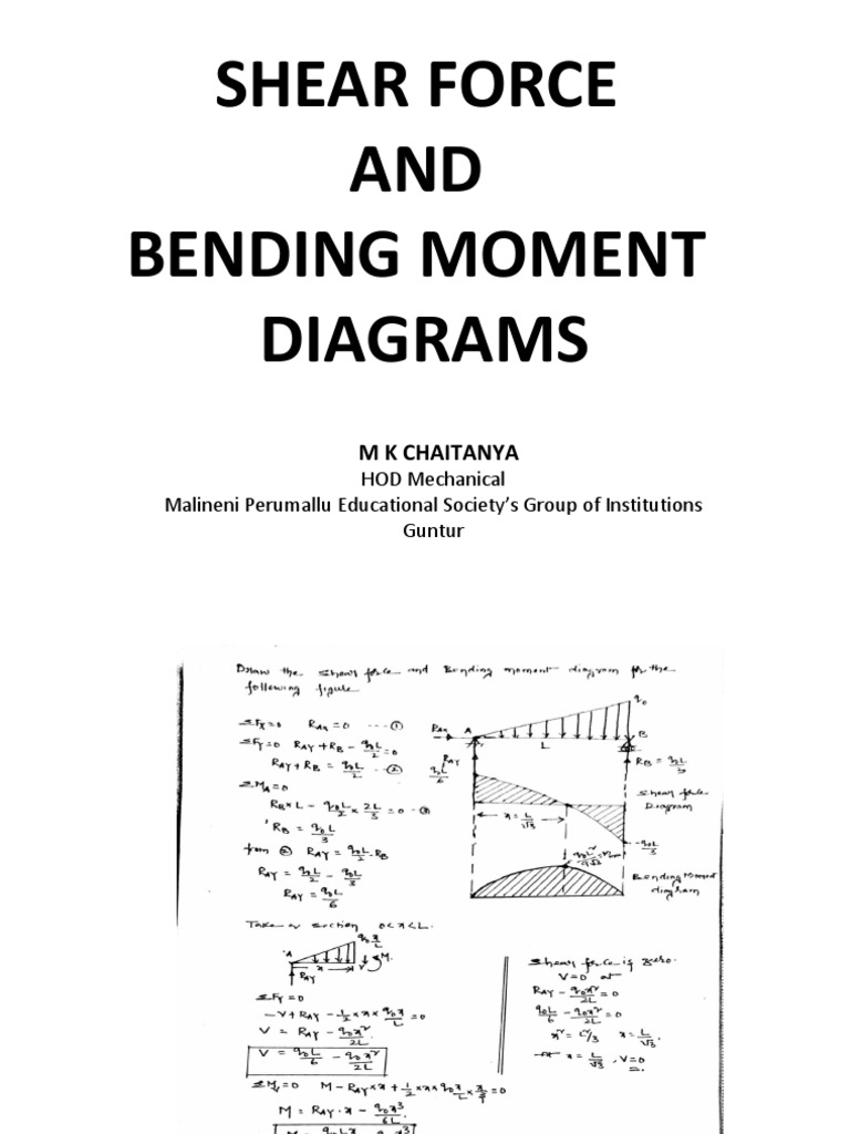 Shear Force Bending Moments | PDF