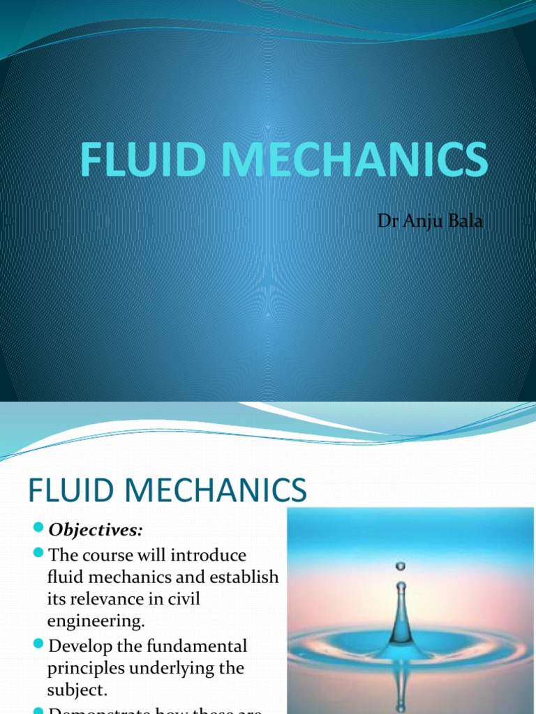 Fluid Mechanics Unit1 Viscosity Fluid Dynamics
