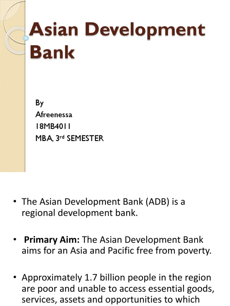Asian Development Bank Overview and Impact | PDF | Asian Development ...