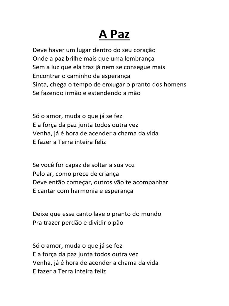 Letra da Música 