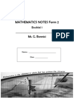 Mathematics Notes Form 2: Ms. G. Bonnici