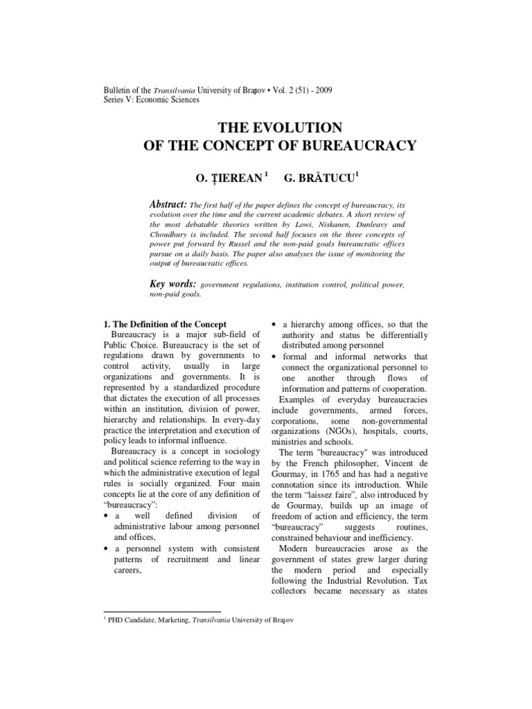 Evolution of Bureaucracy Concepts | PDF | Bureaucracy | Power (Social ...