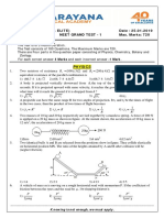 NEET GRAND TEST - 1 Physics Questions