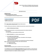 Resumo - Direito Internacional - Aula 01 - Direito Internacional Privado - Ricardo Macau2