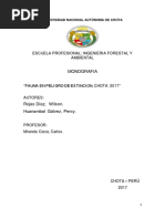 Monografia: Escuela Profesional: Ingenieria Forestal Y Ambiental