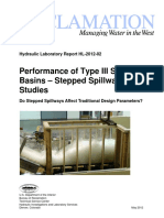 Performance of Type III Stilling Basins Stepped Spillway Studies PDF