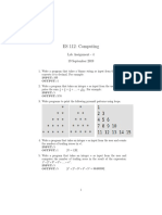 ES 112: Computing: Lab Assignment - 4 19 September 2019