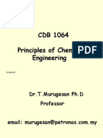 CDB 1064 Principles of Chemical Engineering