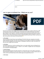 Week 4 16 Types of Facebook PDF