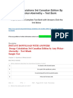 Dosage Calculations 3rd Canadian Edition by Amy Pickar-Abernethy - Test BBank