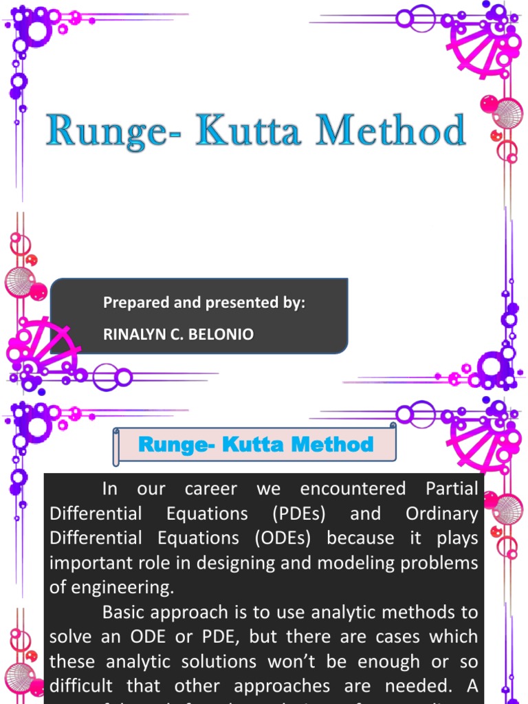 CO2 Runge Kutta Method PDF Partial Differential Equation Ordinary