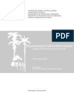 Políticas de Preservação Do Patrimônio Edificado Catarinense_a Gestão Do Patrimônio Urbano de Joinville