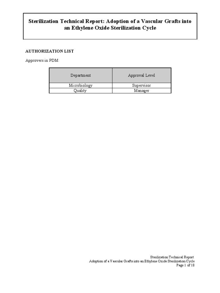 EO Sterilization Product Adoption Rationale PDF Sterilization