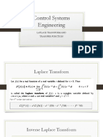 Control Systems Engineering: Laplace Transform and Transfer Function