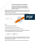 Calculo de Los Calores de Reactancia de Un Conductor