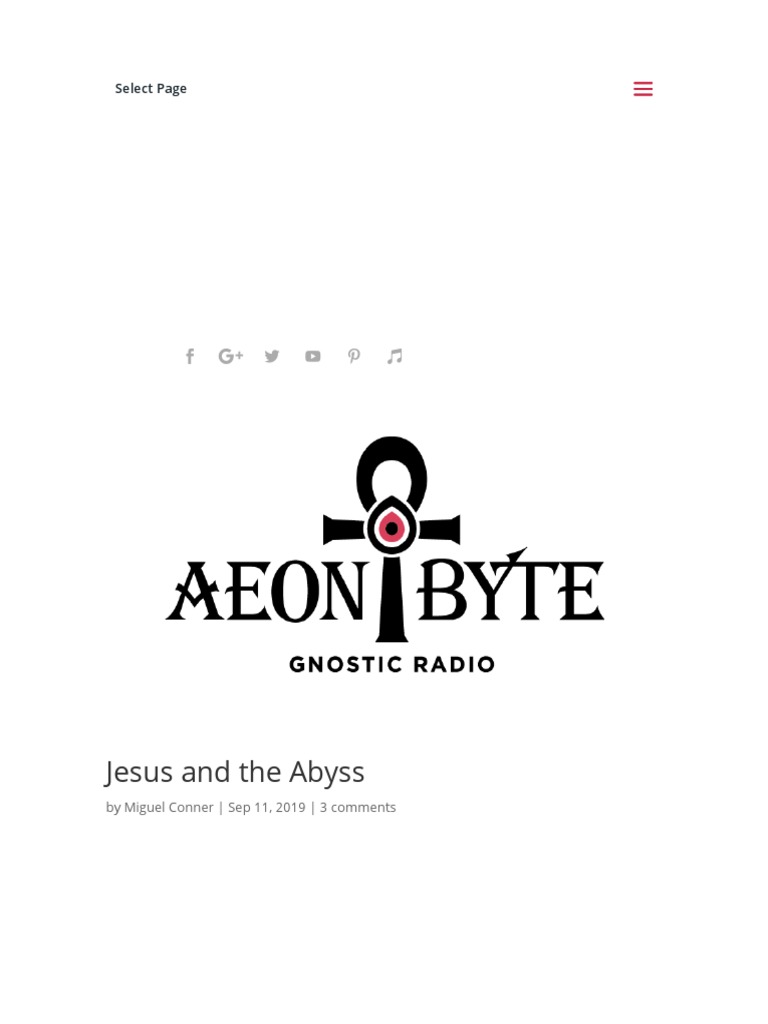 Jesus And The Abyss Aeon Byte Gnostic Radio Pdf Gospel Of John