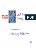 MOS Transistor Theory: Slides Adapted From: N. Weste, D. Harris, CMOS VLSI Design,, 3/e, 2004