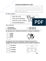 Avaliação diagnóstica 2o ano