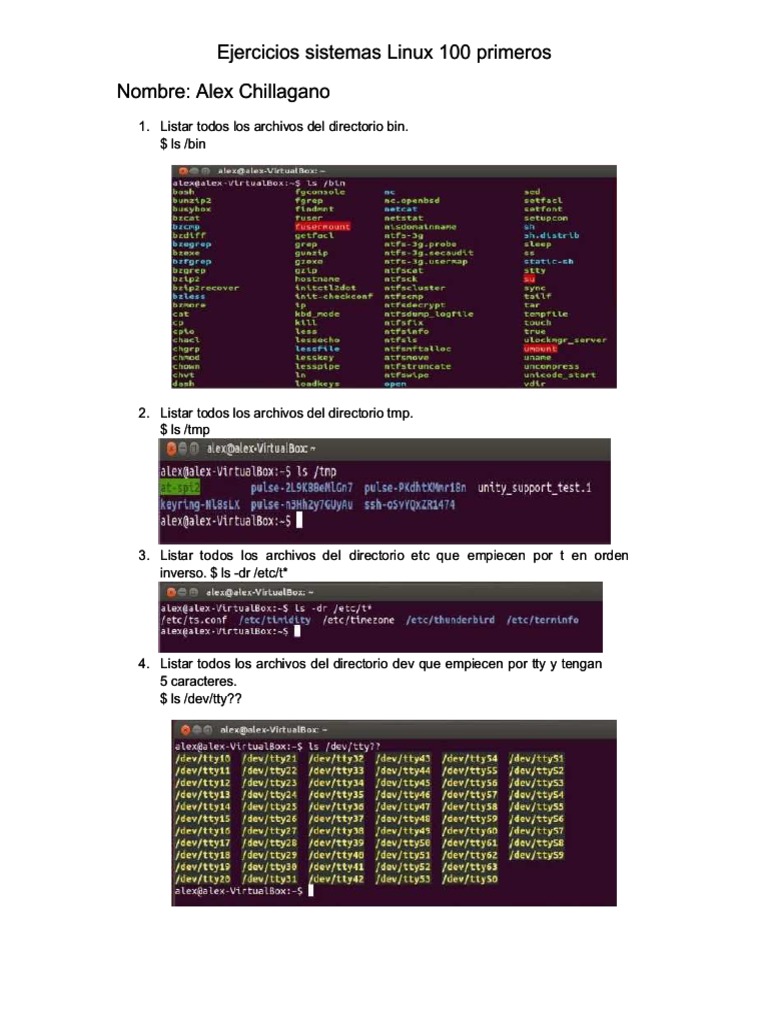 Ejercicios Linux para Principiantes | PDF | Archivo de computadora ...