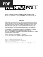 Fox News Poll results, September 15-17, 2019