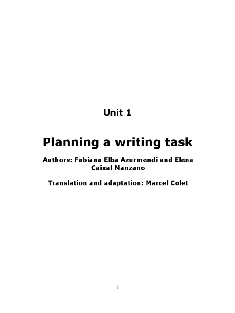 Academic Writing Planning Techniques | PDF | Plain Language | Medicare ...
