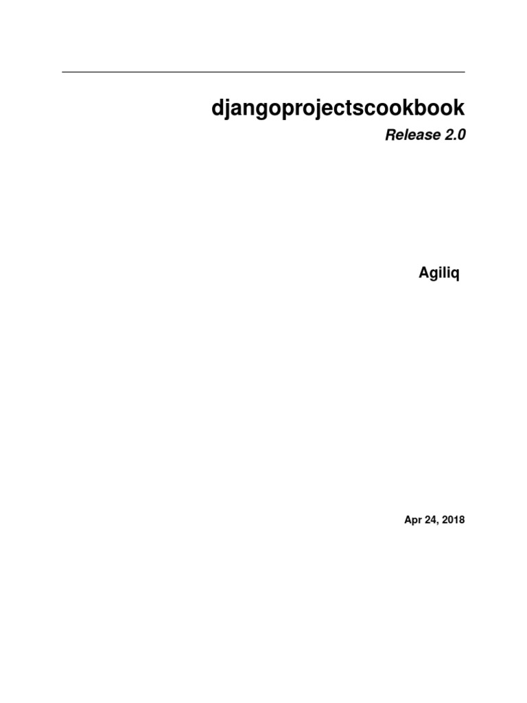 Django Projects Cookbook Guide | PDF | Databases | Software Development