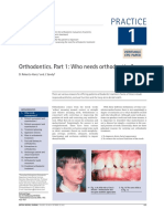 Practice: Orthodontics. Part 1: Who Needs Orthodontics?