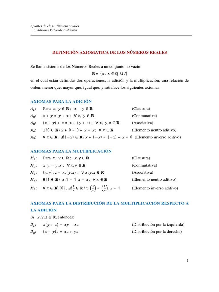 Axiomas de los Números reales.pdf Intervalo (Matemáticas