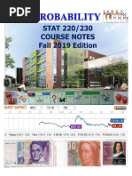 STAT 230 Course Notes Fall 2019