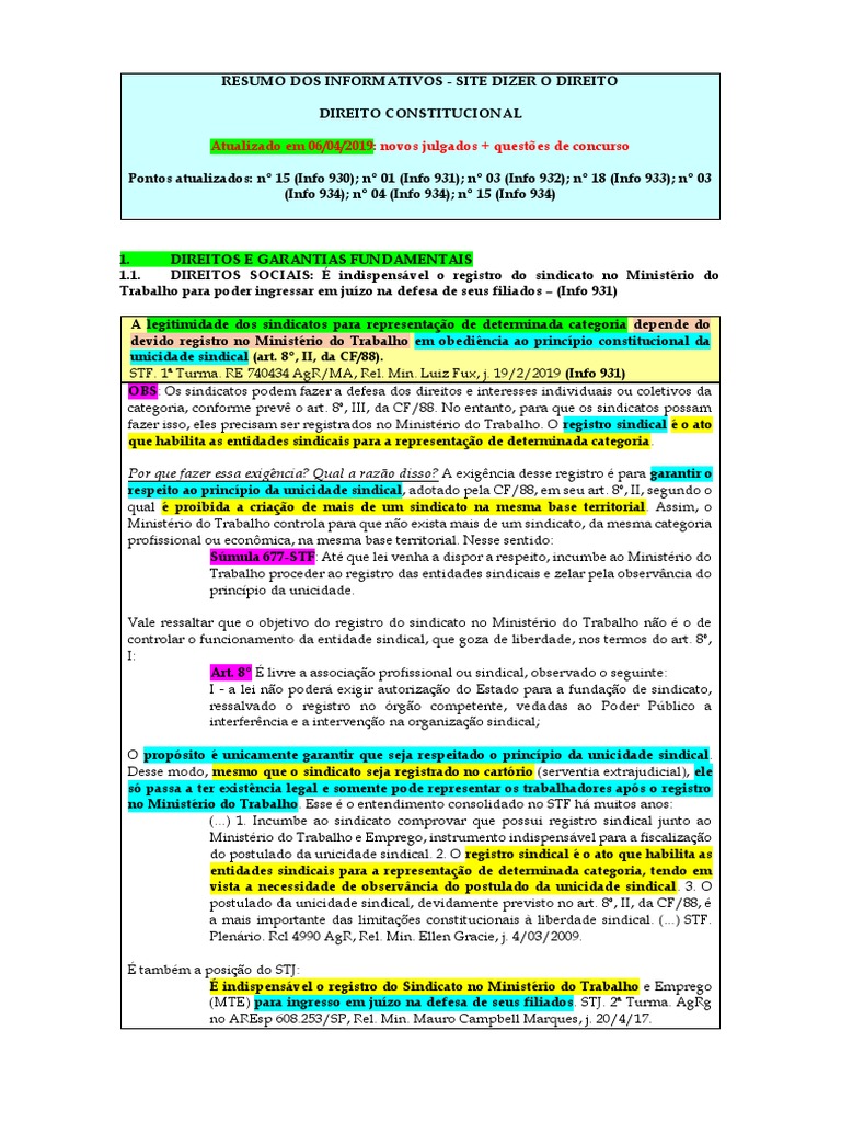 Resumo - FORA DA Caixa - Constitucional - DIREITO CONSTITUCIONAL p o r H e  n r i q u e d e L a r a M - Studocu