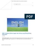 2200+ Kosakata Bahasa Inggris Dan Artinya Yang Paling Sering Digunakan PDF