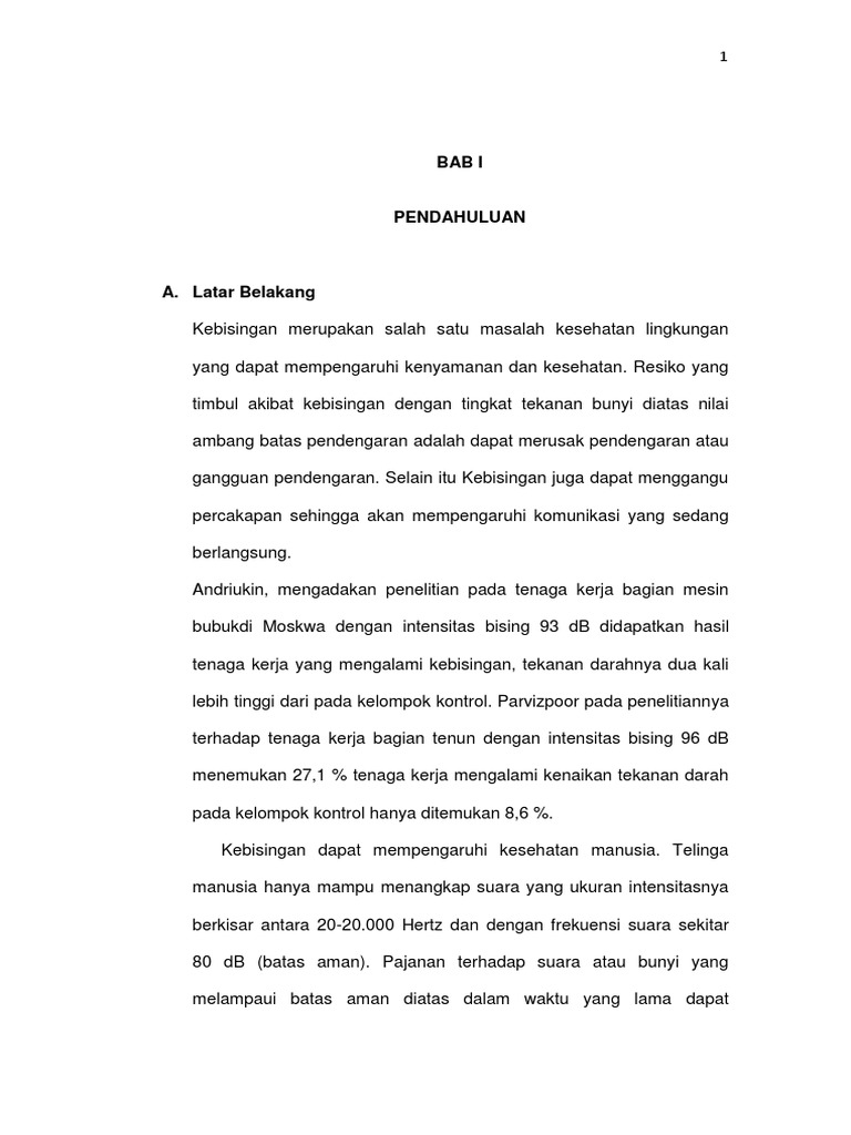 Laporan Praktikum Kebisingan