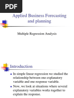 Applied Business Forecasting and Planning: Multiple Regression Analysis