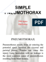 Simple Pneumothorax: DM Agnes DM Edwar