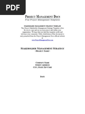 Stakeholder Management Strategy